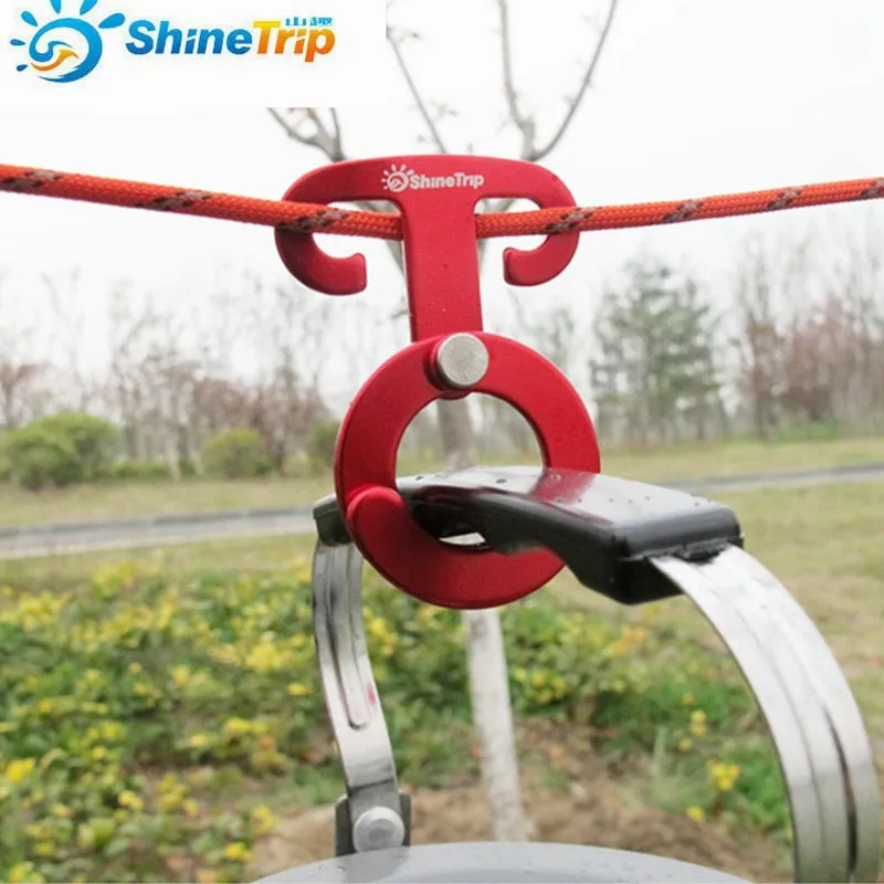 1PC Outdoor Camping Aluminum Rope Hanger O type Paracord Rope Buckle Travel Kit