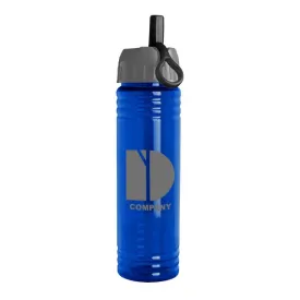 24 Oz. Slim Fit UpCycle RPET Bottle - Ring Straw Lid (Q491722)