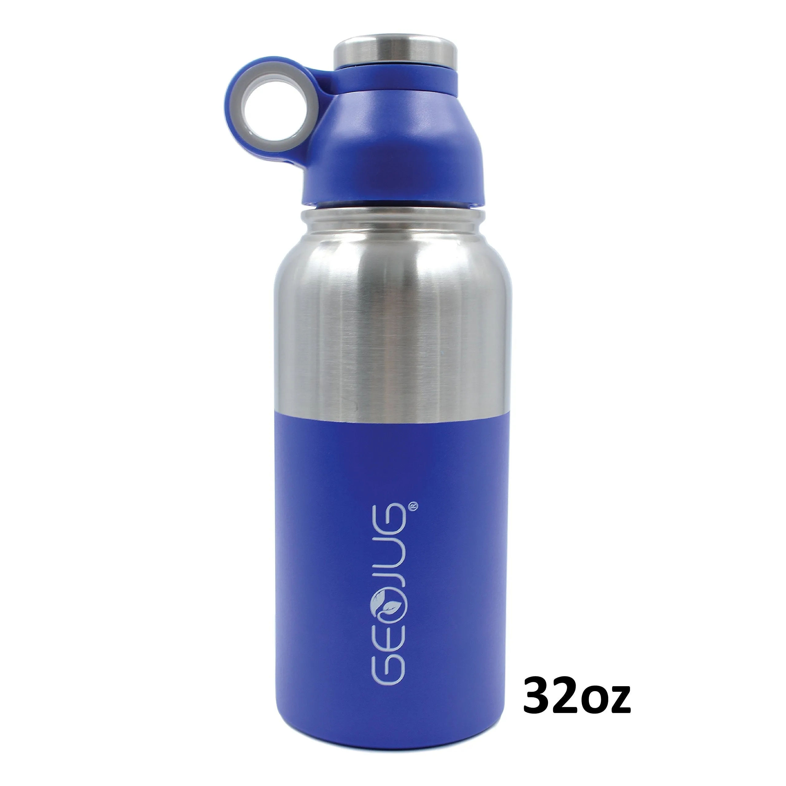 Brentwood GeoJug G-1032BK Water Bottle Stainless Steel Vacuum Insulated,32 oz,Black
