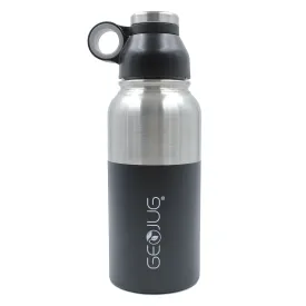 Brentwood GeoJug G-1032BK Water Bottle Stainless Steel Vacuum Insulated,32 oz,Black