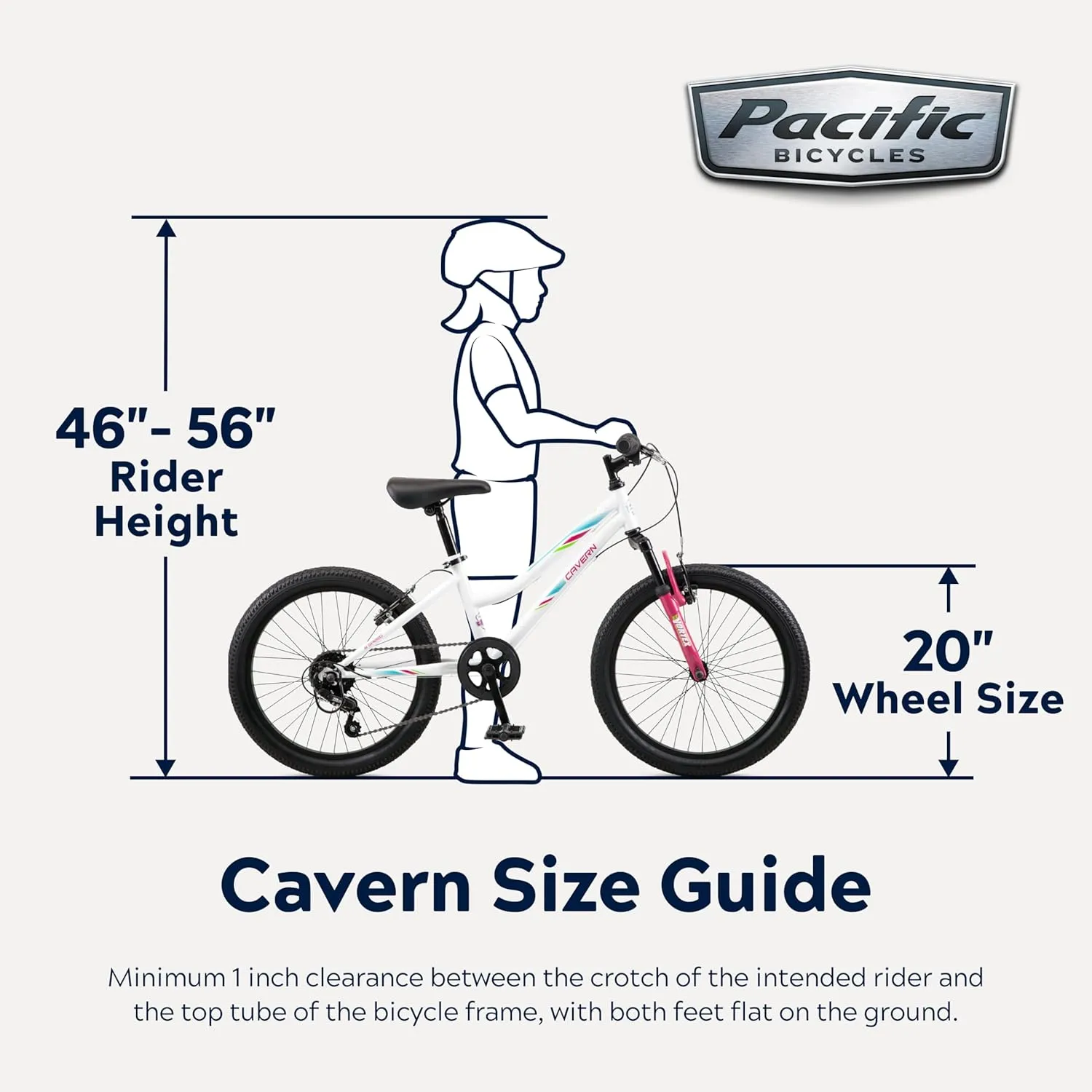 Cavern Mountain Bike for Youth or Adult Boys Girls, 7 or 21-Speed Twist Shifter Options, 20/24/26-Inch Wheels, 11 to 17.5-Inch Steel Frame, Front Suspension, Kickstand Included
