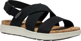 Elle Criss Cross Walking Sandal in Black/Birch