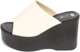 epdavin Women's Simple Comfy Open Toe Platform High Heel Slippers Slides Shoes