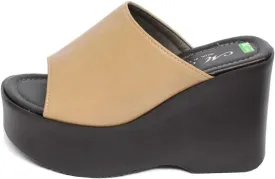 epdavin Women's Simple Comfy Open Toe Platform High Heel Slippers Slides Shoes
