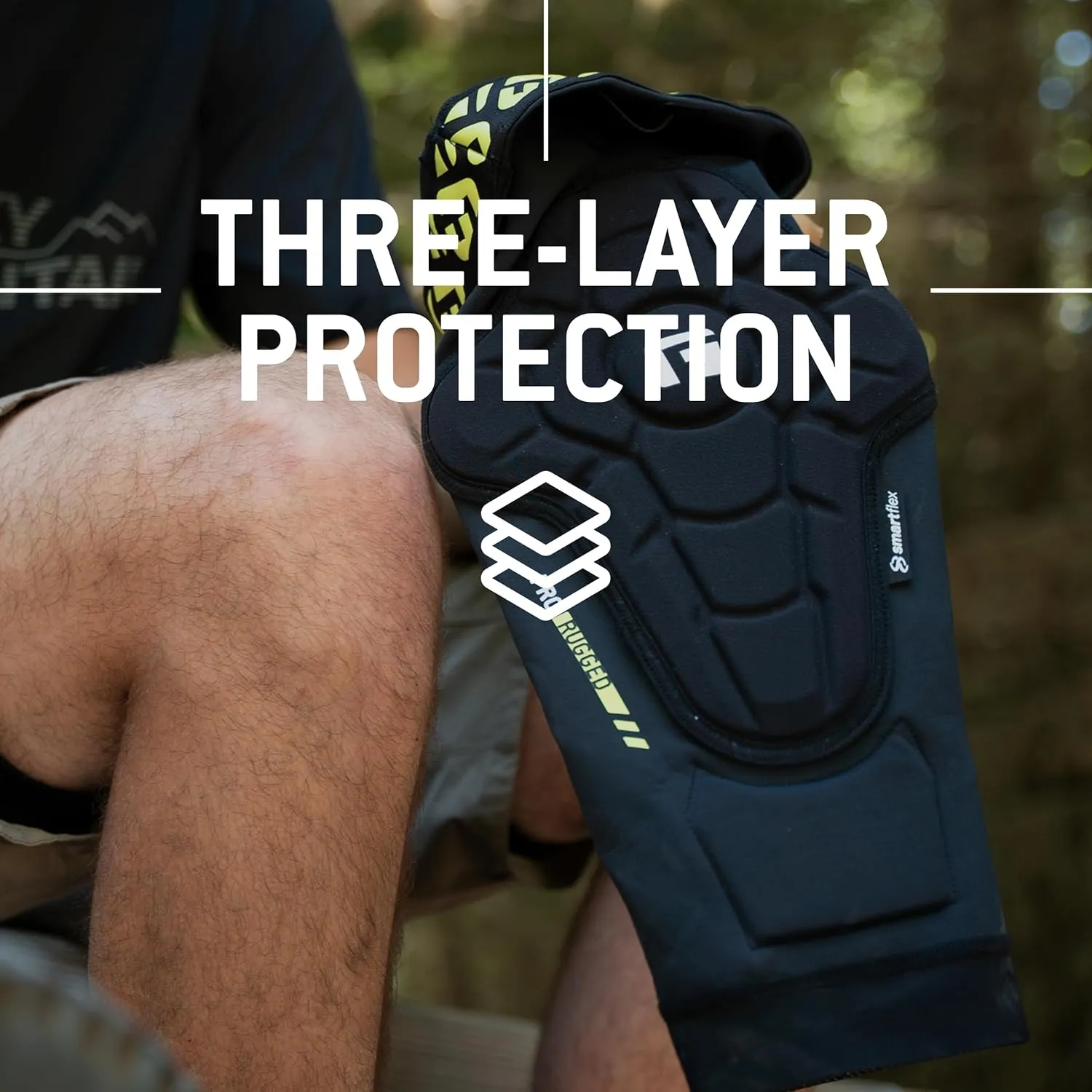 G-Form Pro-Rugged 2 MTB Knee Guards - Compression Knee Gear for Protection - Comfortable Knee Guards for Men & Women - Breathable & Durable Knee Guards for Mountain Biking - Storm Blue, Adult XS