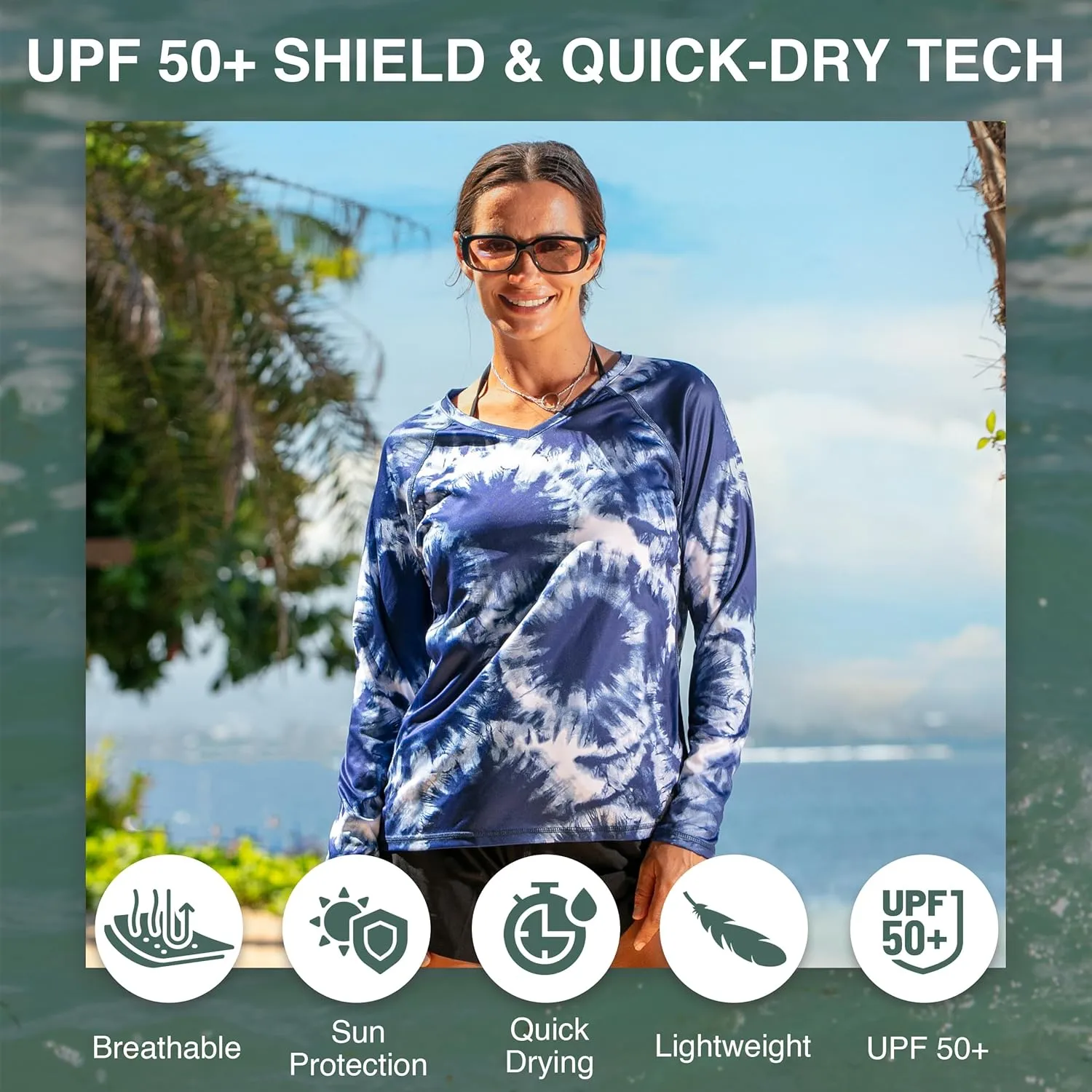 Kanu Surf Women's UPF 50  Long Sleeve Active Swim Tee & Workout Top