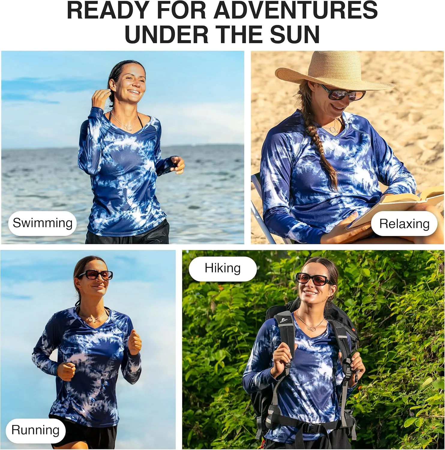 Kanu Surf Women's UPF 50  Long Sleeve Active Swim Tee & Workout Top