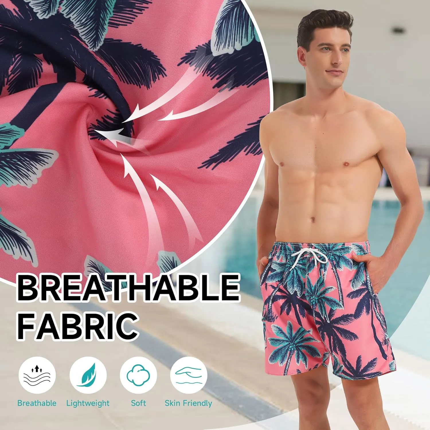 Mens Swim Trunks Swimsuit Trunks Swim Shorts Swimwear