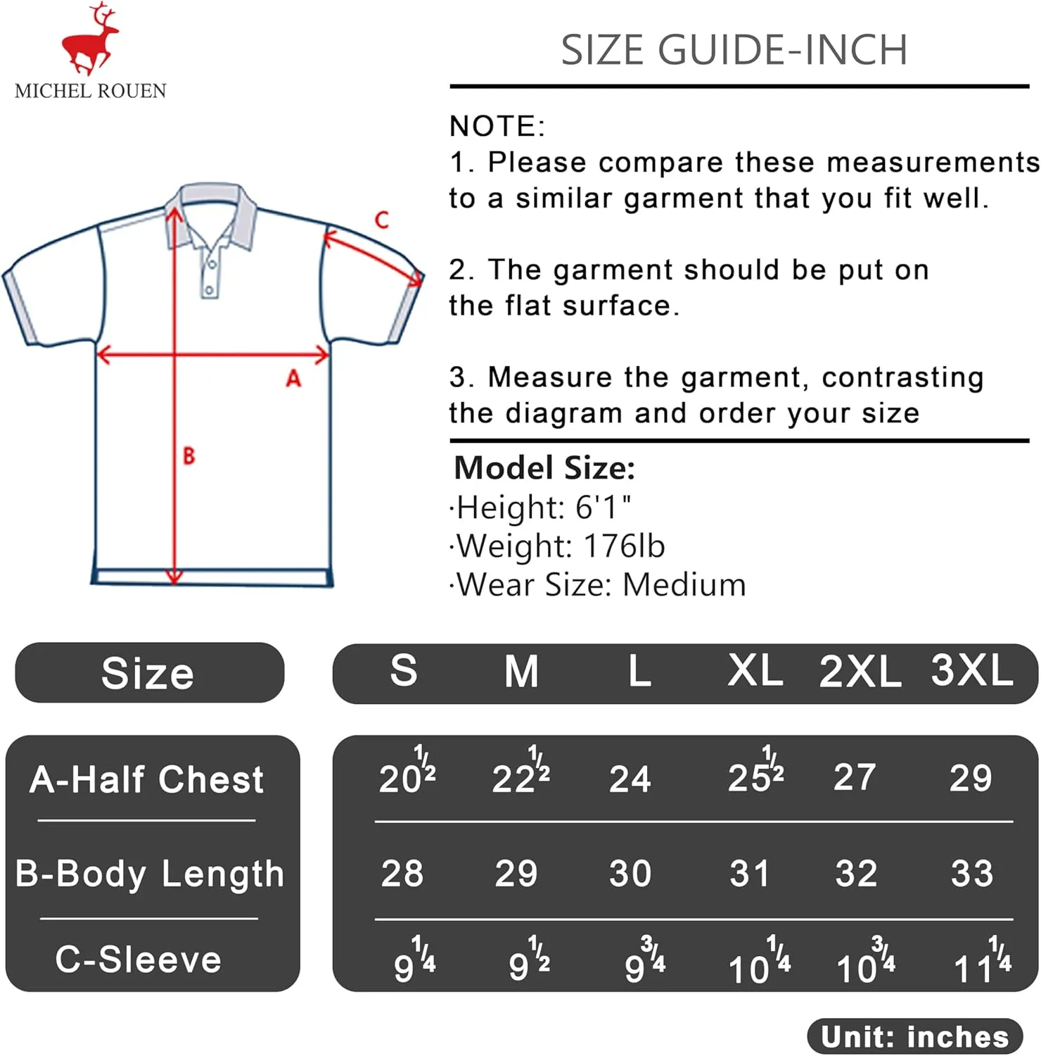 Rouen Mens Golf Shirts Short Sleeve Dry Fit Jacquard Performance Moisture Wicking Casual Pocket Collared Polo Shirts for Men