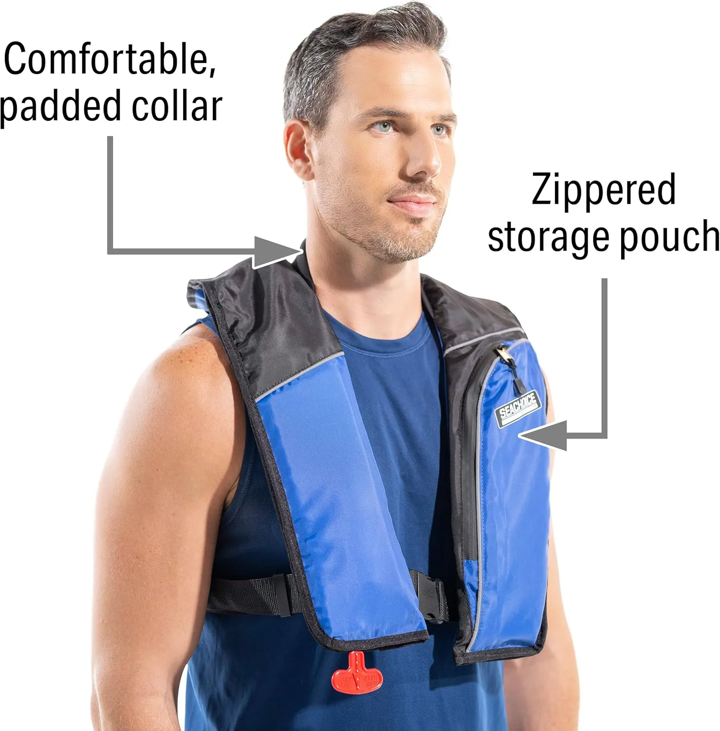 Seachoice Inflatable Personal Flotation Device (PFD), Adult Size, Type IV and Type V