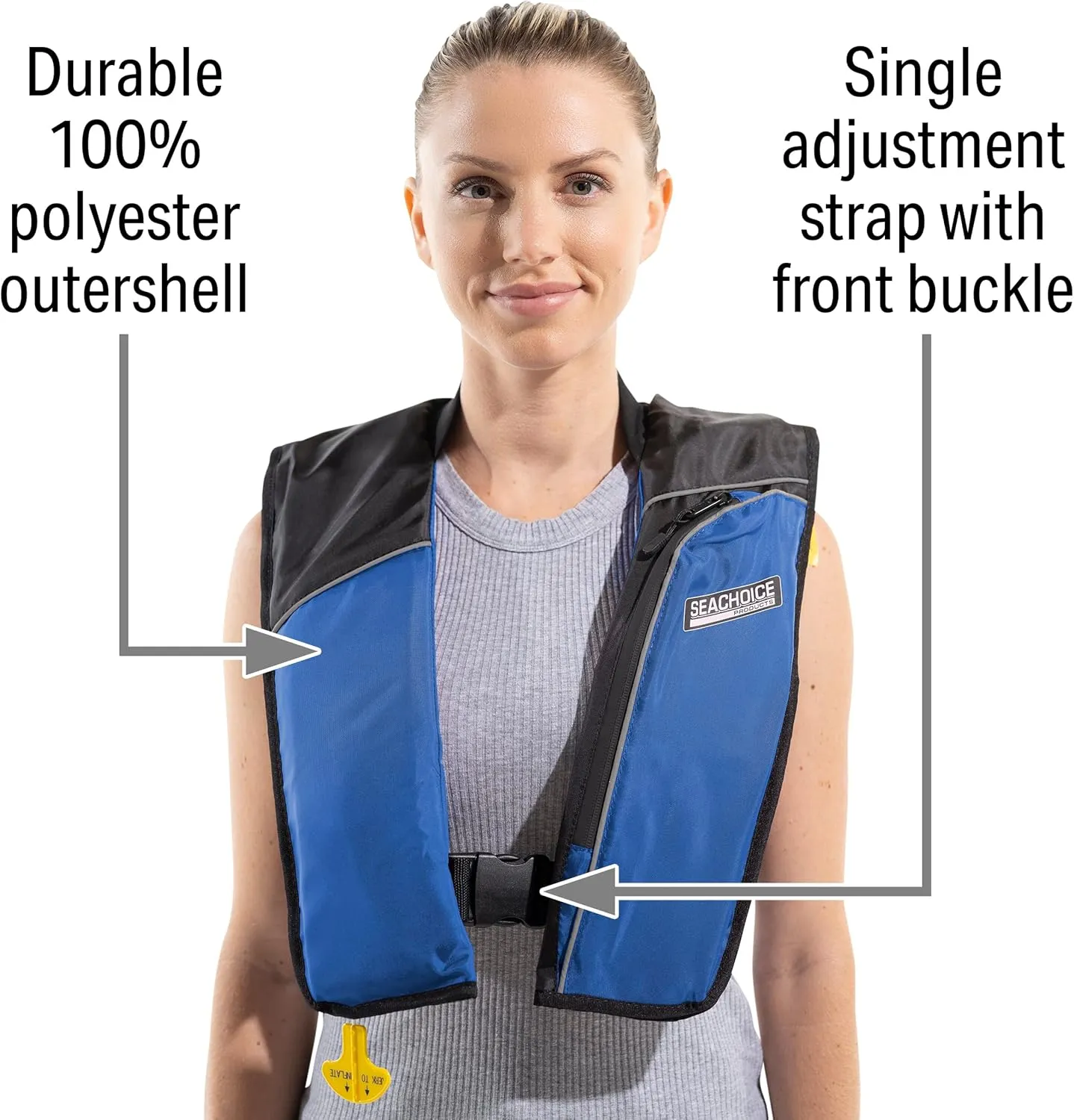 Seachoice Inflatable Personal Flotation Device (PFD), Adult Size, Type IV and Type V