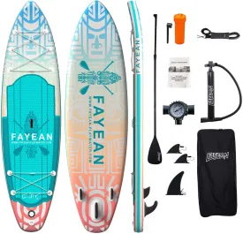 Stand-Up Paddle Board 10.633"6" Inflatable Paddleboards for All Skill Levels with Accessories, Comfortable Stable Deck, Non-Slip Surface, High-Pressure Drop Stitch for Ocean & Lake Exploration