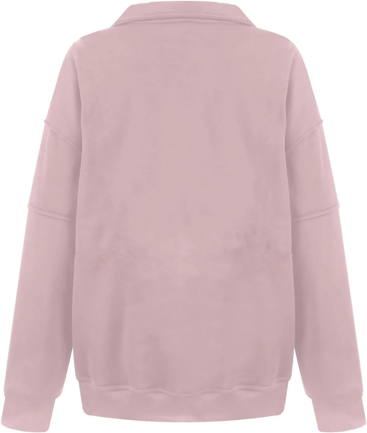 Womens Fleece Pullover Oversized Mock Neck Half Zip Sweatshirt Long Sleeve Fall Casual Comfy Hoodie Preppy Clothes