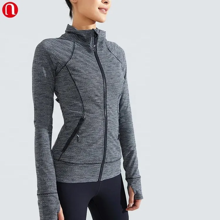 Women's Running Jackets - Long Sleeve Yoga Fitness Workout Jacket for Active Women