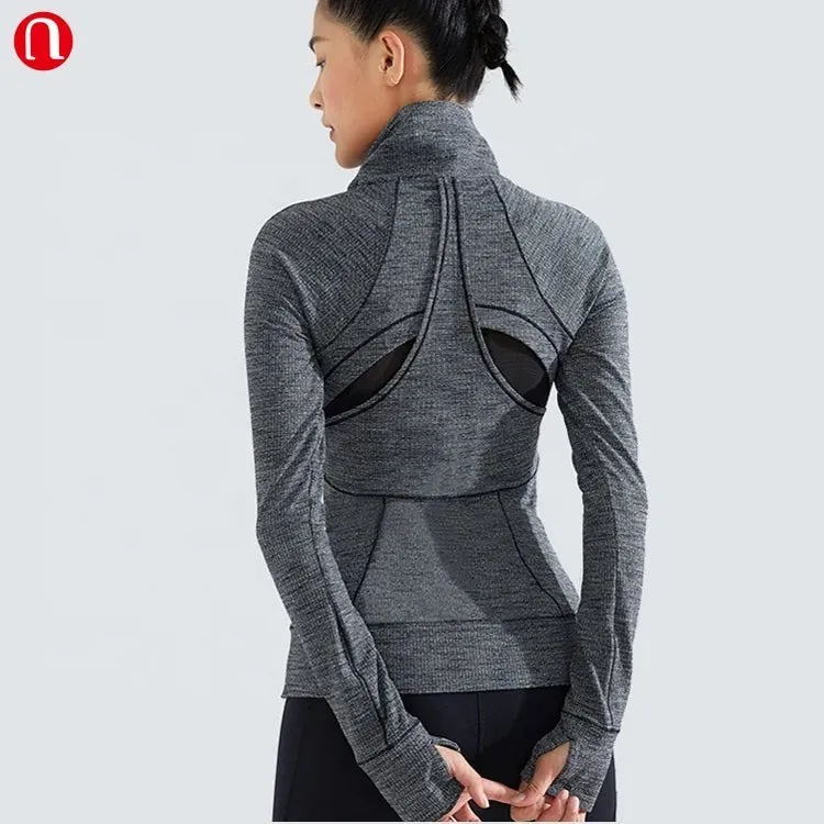 Women's Running Jackets - Long Sleeve Yoga Fitness Workout Jacket for Active Women