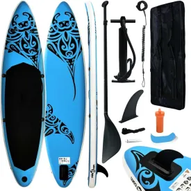 YAFF Inflatable Stand Up Paddleboard Set 126"x29.9"x5.9" Blue (25.52lbs)