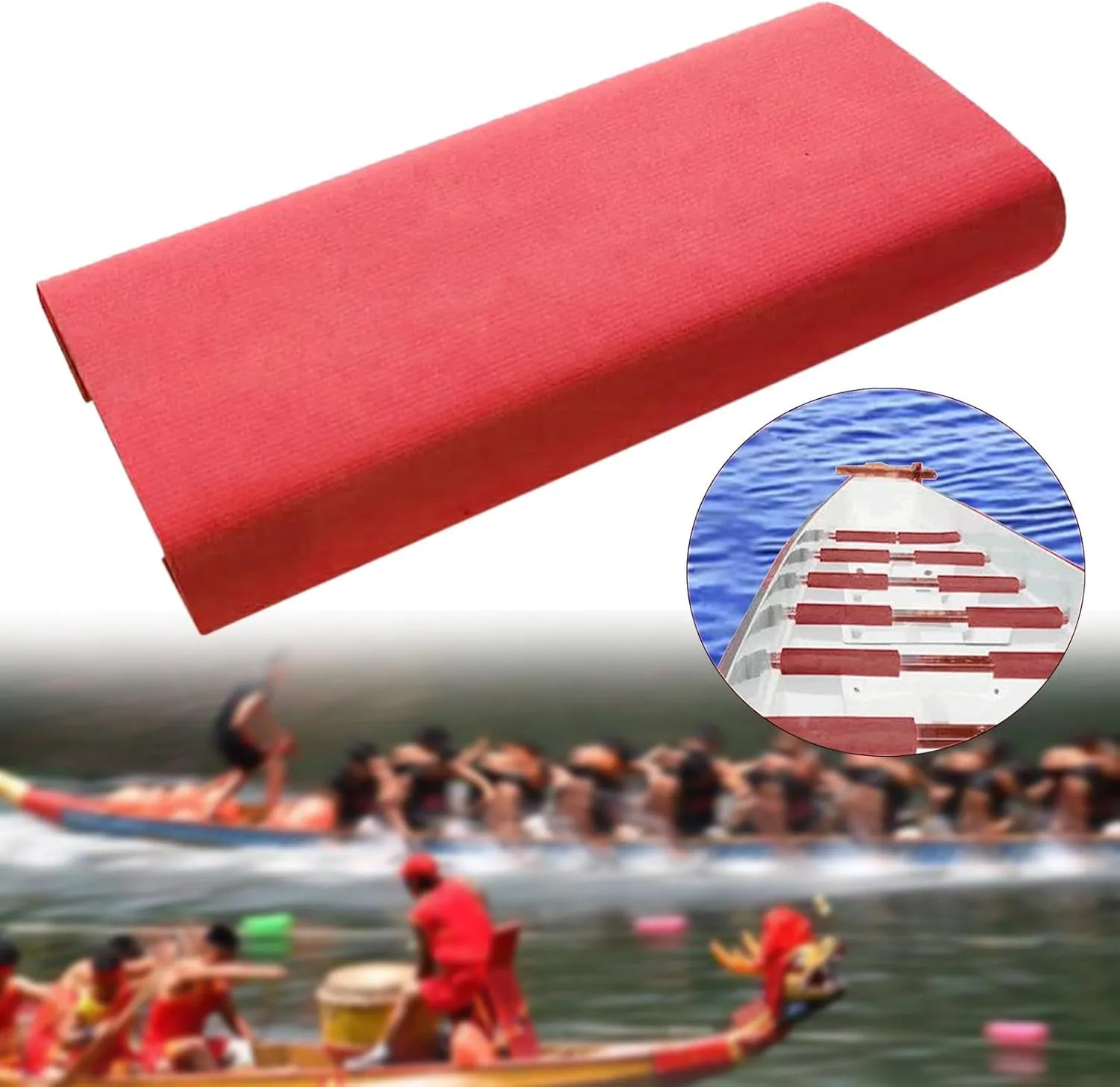 Yiju Dragon Boat Cushion, Dragon Boat Seat Pad, Red