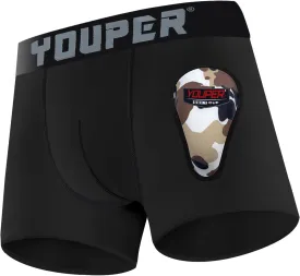 Youper Youth Elite Boxer Briefs w/Soft Athletic Cup, Boys Stretch Boxer Jock for Baseball & Football Youper Youth Elite Boxer Briefs w/Soft Athletic Cup, Boys Stretch Boxer Jock for Baseball & Football